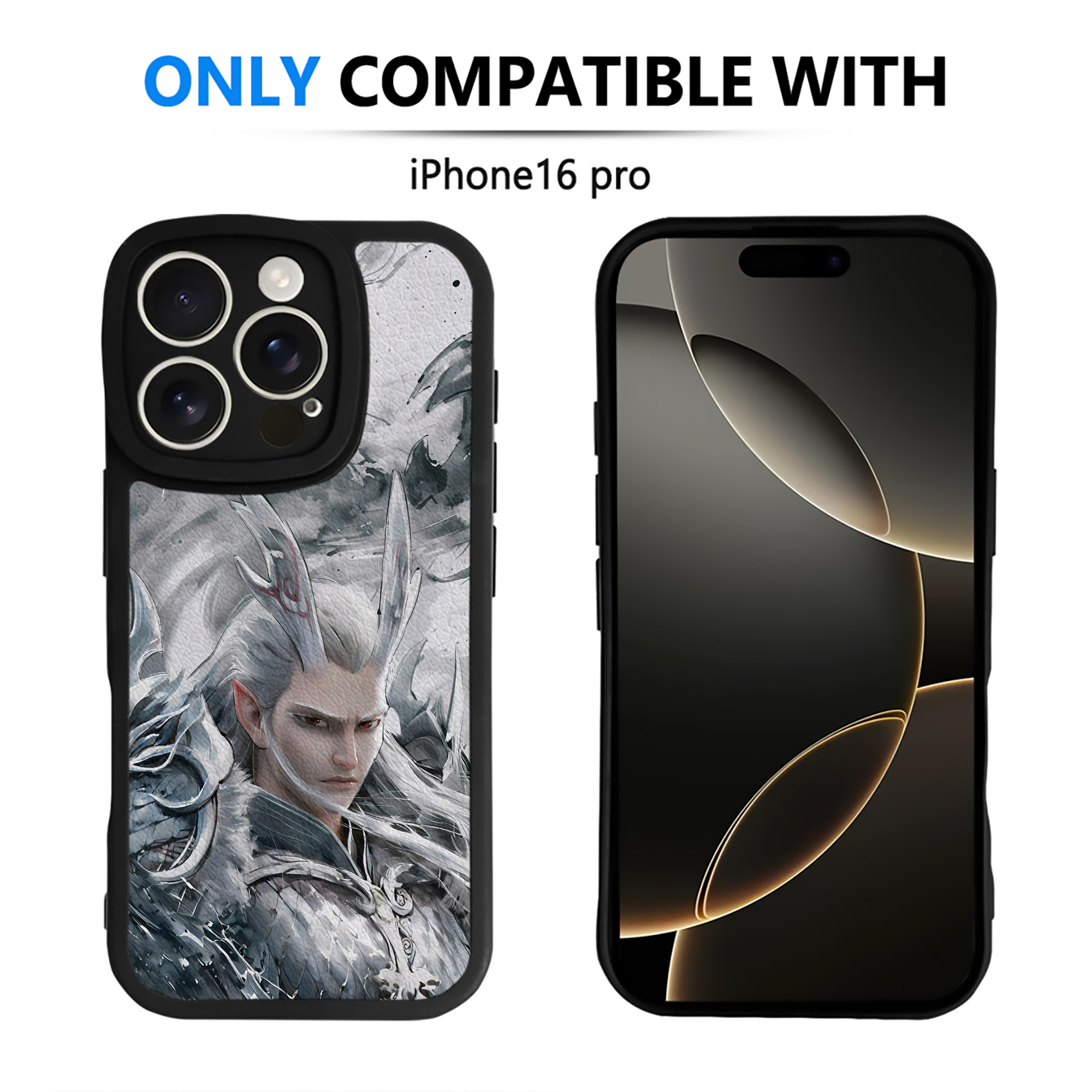 （画像用） Ne Zha 2 ナタ 魔童の大暴れ 【iPhone 16シリーズ対応】シリコンスマホケース（レザー調） 材質：シリコン